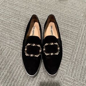 Karl Langerfeld Womens 9 Designer beaded flats
